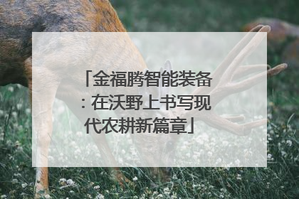金福腾智能装备：在沃野上书写现代农耕新篇章