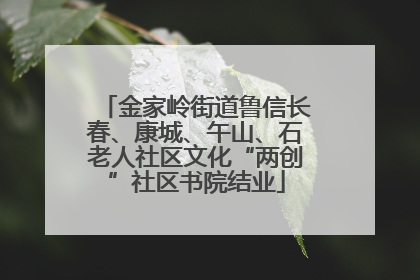 金家岭街道鲁信长春、康城、午山、石老人社区文化“两创”社区书院结业