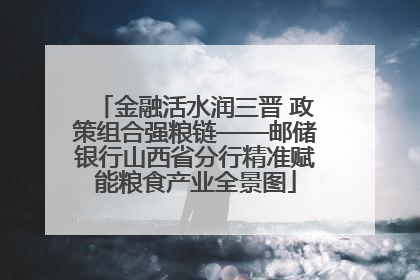 金融活水润三晋 政策组合强粮链——邮储银行山西省分行精准赋能粮食产业全景图