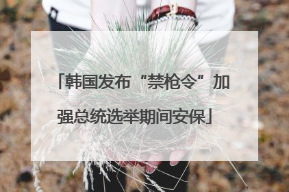 韩国发布“禁枪令”加强总统选举期间安保