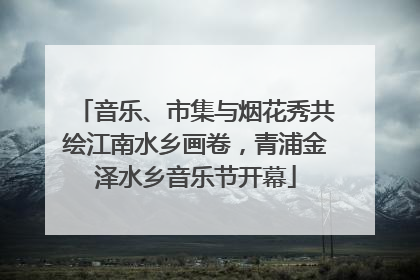 音乐、市集与烟花秀共绘江南水乡画卷，青浦金泽水乡音乐节开幕