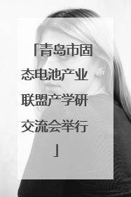 青岛市固态电池产业联盟产学研交流会举行
