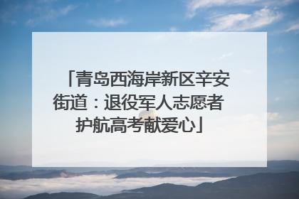 青岛西海岸新区辛安街道：退役军人志愿者护航高考献爱心
