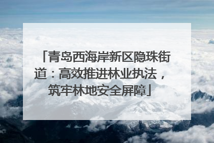 青岛西海岸新区隐珠街道：高效推进林业执法，筑牢林地安全屏障