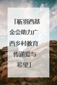 靳羽西基金会助力广西乡村教育 传递爱与希望