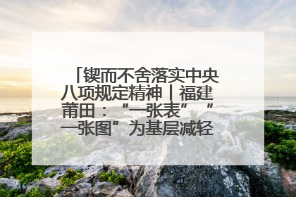锲而不舍落实中央八项规定精神丨福建莆田：“一张表”“一张图”为基层减轻“数字负担”