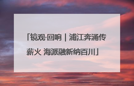 镜观·回响｜浦江奔涌传薪火 海派融新纳百川