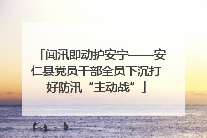 闻汛即动护安宁——安仁县党员干部全员下沉打好防汛“主动战”