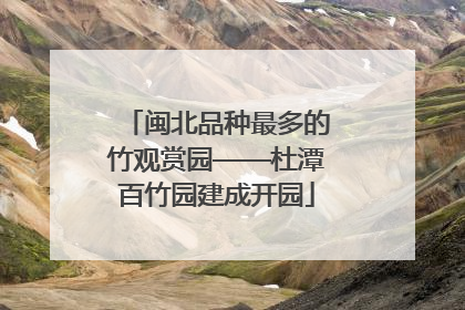 闽北品种最多的竹观赏园——杜潭百竹园建成开园