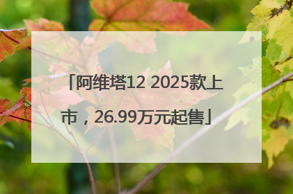 阿维塔12 2025款上市，26.99万元起售