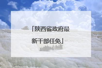 陕西省政府最新干部任免