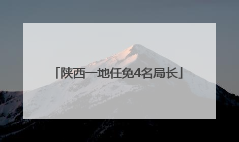 陕西一地任免4名局长