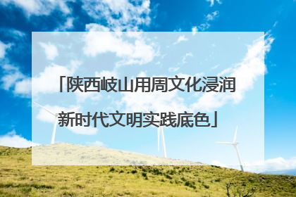 陕西岐山用周文化浸润新时代文明实践底色