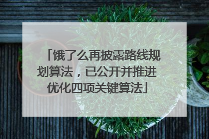 饿了么再披露路线规划算法，已公开并推进优化四项关键算法