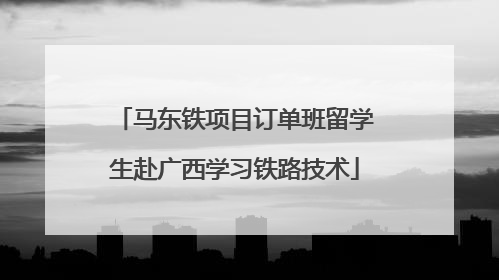 马东铁项目订单班留学生赴广西学习铁路技术