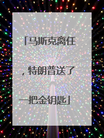 马斯克离任，特朗普送了一把金钥匙