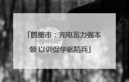 鹤壁市：充电蓄力强本领 以训促学砺精兵