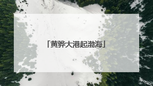 黄骅大港起渤海