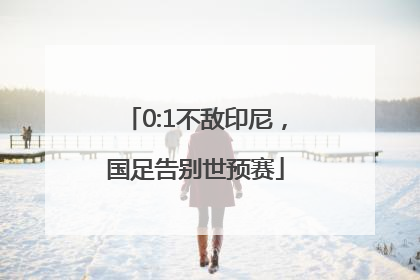 0:1不敌印尼，国足告别世预赛