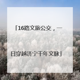 16路文旅公交，一日穿越济宁千年文脉
