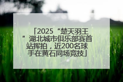 2025“楚天羽王”湖北城市俱乐部赛首站挥拍，近200名球手在黄石同场竞技