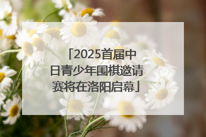 2025首届中日青少年围棋邀请赛将在洛阳启幕
