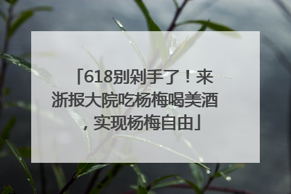 618别剁手了！来浙报大院吃杨梅喝美酒，实现杨梅自由