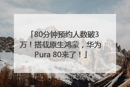 80分钟预约人数破3万！搭载原生鸿蒙，华为Pura 80来了！