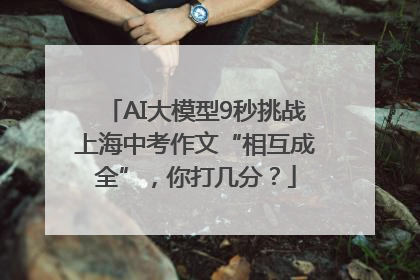 AI大模型9秒挑战上海中考作文“相互成全”，你打几分？