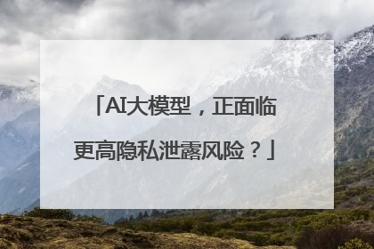 AI大模型，正面临更高隐私泄露风险？